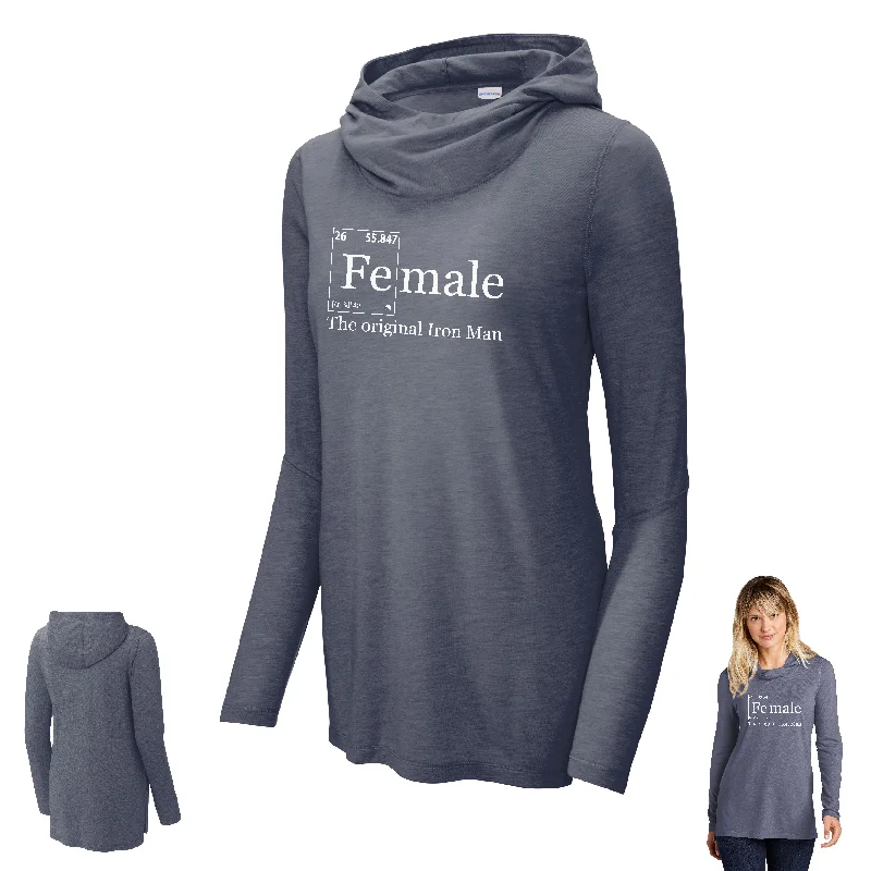 Female IronMan - Recharge Hoodie Hoodie with Batwing Sleeves Loose Dramatic