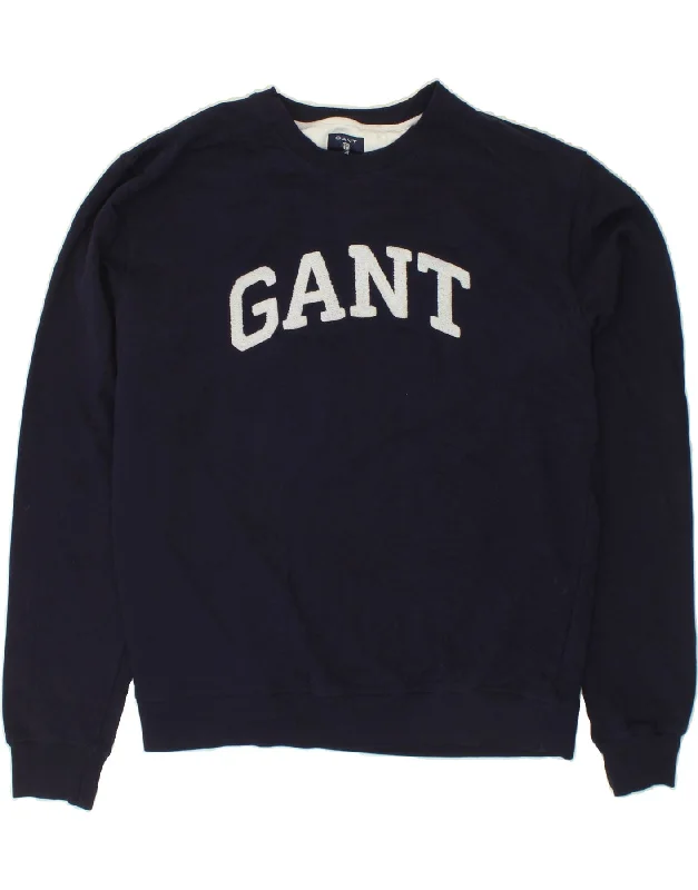GANT Mens Graphic Sweatshirt Jumper 2XL Navy Blue Cotton Hoodie Dress Longline Feminine GANT Mens Graphic Sweatshirt Jumper 2XL Navy Blue Cotton Hoodie Dress Longline Feminine