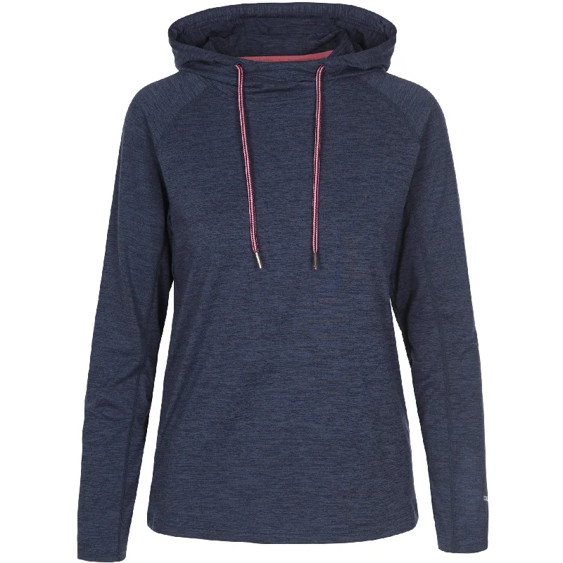 Hattie Women's Quick Dry Hoodie in Navy Marl Hoodie with Elastic Cuffs Stretchable Comfortable Hattie Women's Quick Dry Hoodie in Navy Marl Hoodie with Elastic Cuffs Stretchable Comfortable