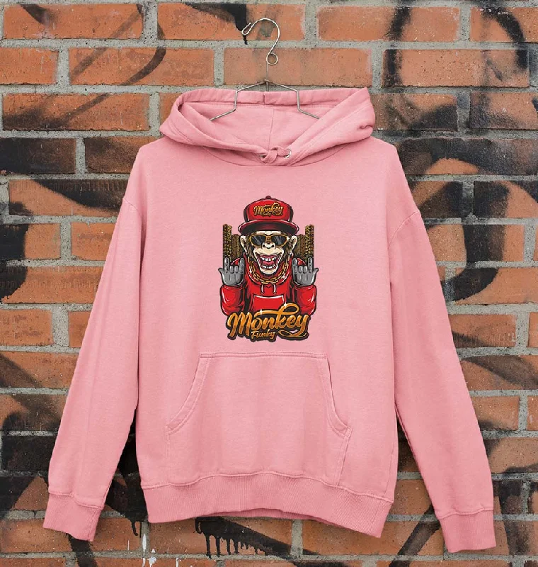 Hip Hop Monkey Unisex Hoodie for Men/Women Hoodie with Puffed Sleeves Voluminous Trendy