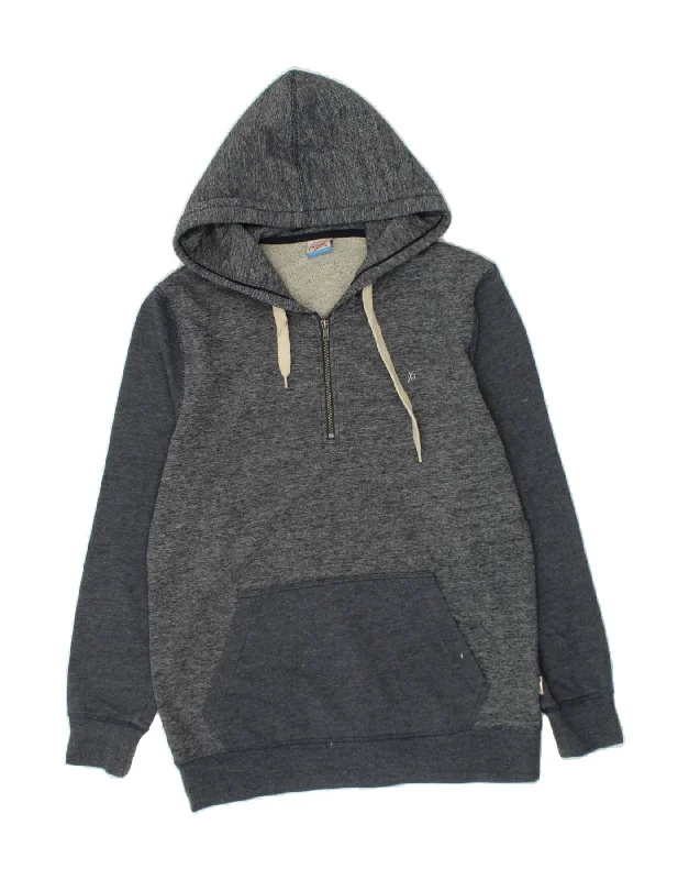 JACK & JONES Mens Hoodie Jumper Large Navy Blue Polyester Hoodie with Side Slits Relaxed Casual JACK & JONES Mens Hoodie Jumper Large Navy Blue Polyester Hoodie with Side Slits Relaxed Casual