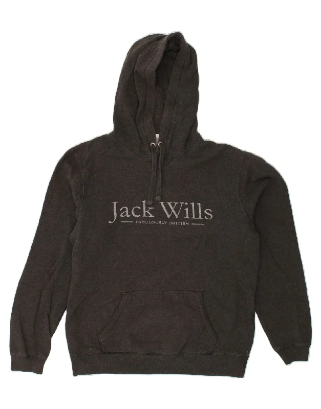 JACK WILLS Mens Graphic Hoodie Jumper Small Grey Cotton Hoodie with V-Neck Classic Versatile JACK WILLS Mens Graphic Hoodie Jumper Small Grey Cotton Hoodie with V-Neck Classic Versatile