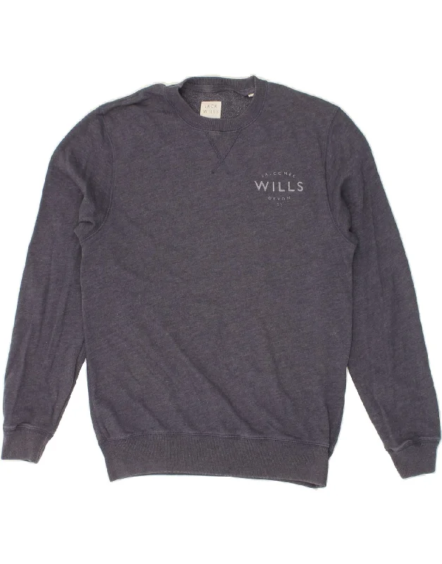 JACK WILLS Mens Sweatshirt Jumper Small Navy Blue Cotton Hoodie with Ribbed Hem Stretchable Secure JACK WILLS Mens Sweatshirt Jumper Small Navy Blue Cotton Hoodie with Ribbed Hem Stretchable Secure