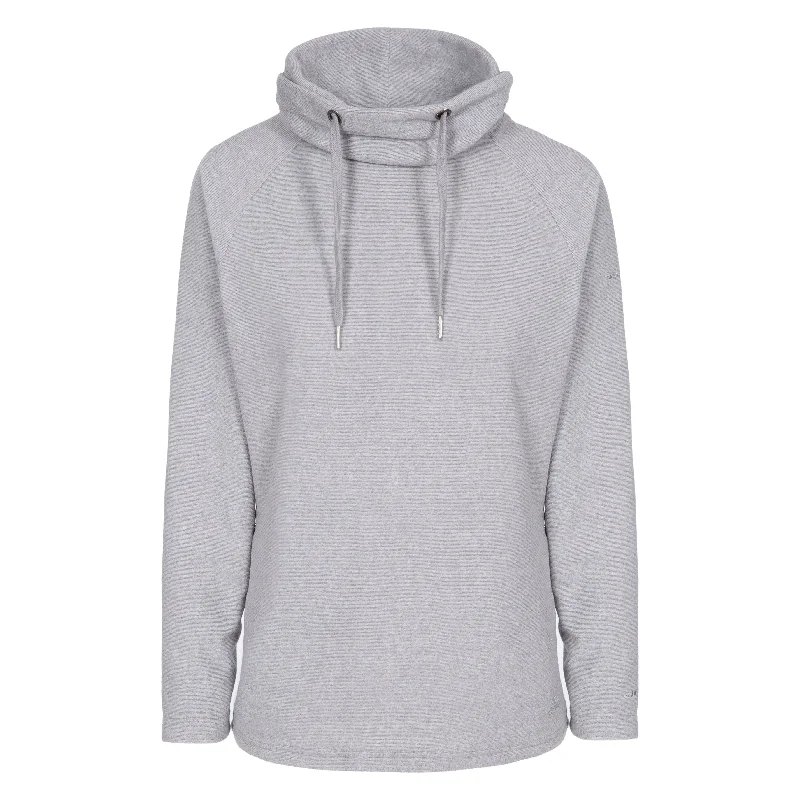 Jeannie Women's Fleece Hoodie - Platinum Hoodie with Hem Embroidery Detailed Premium Jeannie Women's Fleece Hoodie - Platinum Hoodie with Hem Embroidery Detailed Premium