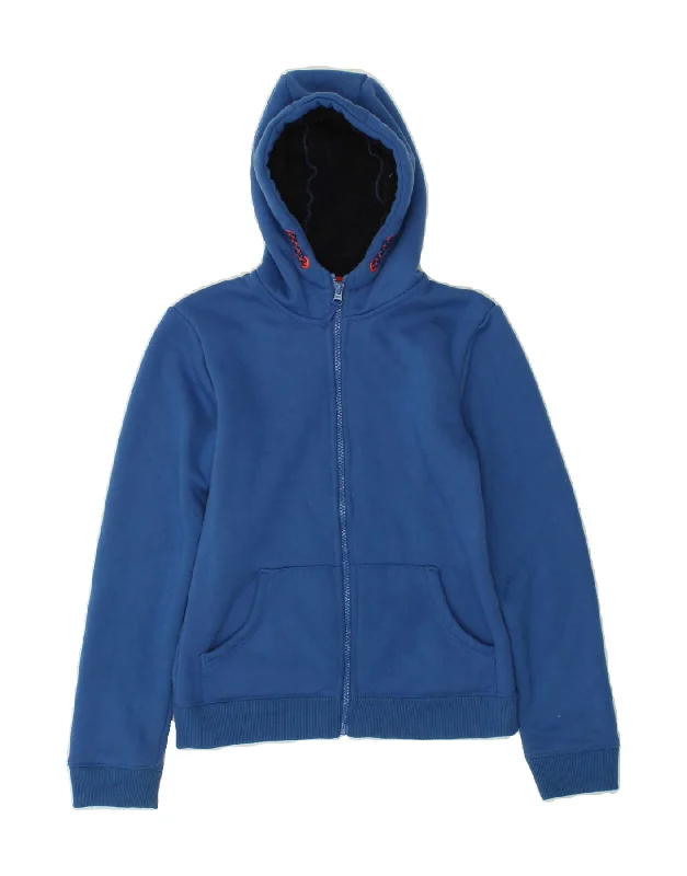 MOUNTAIN WAREHOUSE Boys Zip Hoodie Sweater 11-12 Years Blue Polyester Hoodie with Zipper Versatile Modern