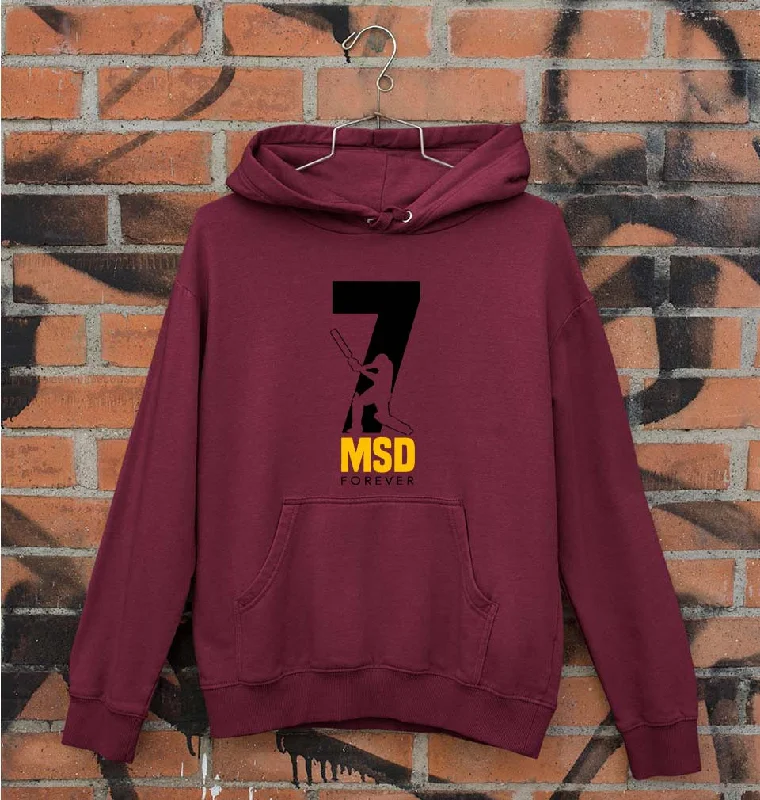 MS Dhoni (MSD) Unisex Hoodie for Men/Women Hoodie with Side Slits Relaxed Casual