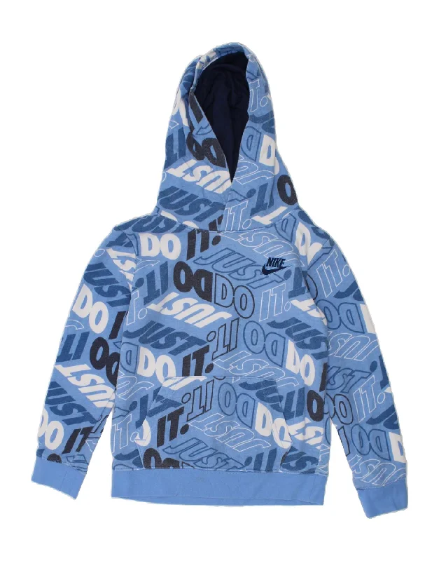 NIKE Boys Graphic Zip Hoodie Sweater 6-7 Years Large Blue Cotton Hoodie with Button Placket Classic Preppy NIKE Boys Graphic Zip Hoodie Sweater 6-7 Years Large Blue Cotton Hoodie with Button Placket Classic Preppy
