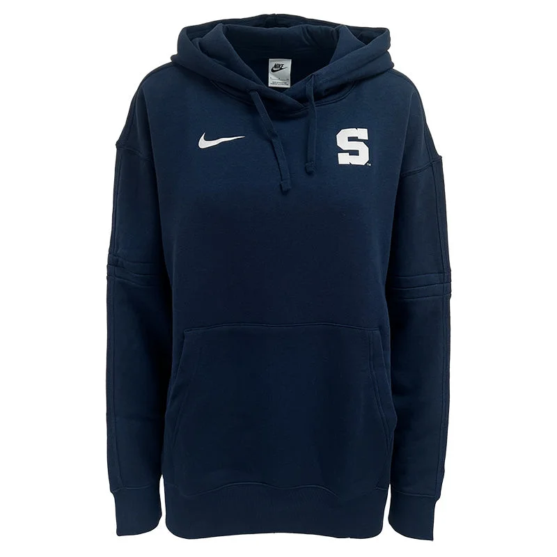 Nike Ladies Sidleline "S" Hoodie Hoodie with Hem Fringe Bohemian Relaxed