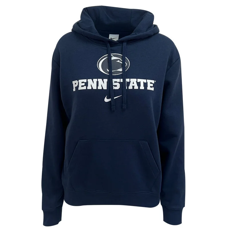 Nike Ladies Cotton Lion Penn State Hoodie Hoodie with Button Classic Timeless