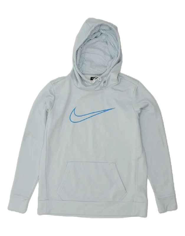 NIKE Mens Dri Fit Graphic Hoodie Jumper Medium Blue Polyester Hoodie with Metallic Shiny Futuristic NIKE Mens Dri Fit Graphic Hoodie Jumper Medium Blue Polyester Hoodie with Metallic Shiny Futuristic