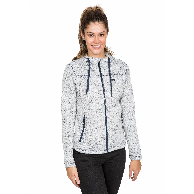 Odelia Womens Full Zip Fleece Hoodie - Ghost Navy Marl Hoodie with Cuffed Sleeves Snug Secure Odelia Womens Full Zip Fleece Hoodie - Ghost Navy Marl Hoodie with Cuffed Sleeves Snug Secure