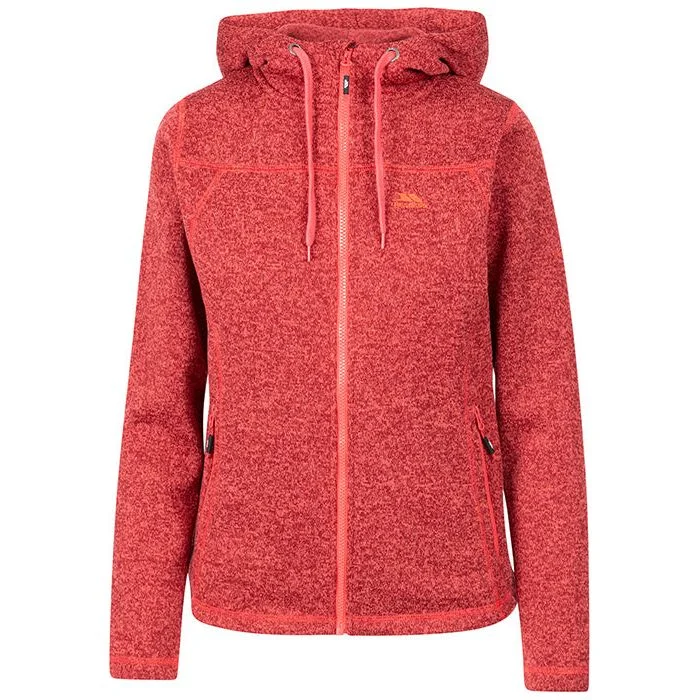 Odelia Womens Full Zip Fleece Hoodie in Dark Cherry Hoodie with Monochrome Minimalist Simple Odelia Womens Full Zip Fleece Hoodie in Dark Cherry Hoodie with Monochrome Minimalist Simple