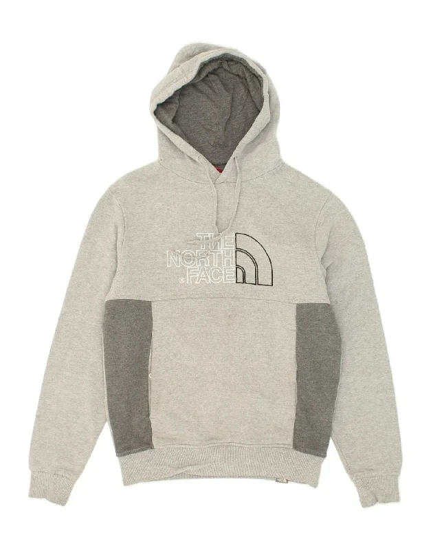 THE NORTH FACE Mens Graphic Hoodie Jumper Small Grey Colourblock Cotton Hoodie with Batwing Sleeves Loose Dramatic THE NORTH FACE Mens Graphic Hoodie Jumper Small Grey Colourblock Cotton Hoodie with Batwing Sleeves Loose Dramatic