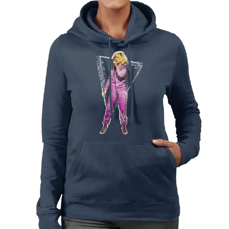 TV Times Debbie Harry Retro Shell Suit 1981 Women's Hooded Sweatshirt Hoodie with Tied Waist Feminine Flattering TV Times Debbie Harry Retro Shell Suit 1981 Women's Hooded Sweatshirt Hoodie with Tied Waist Feminine Flattering