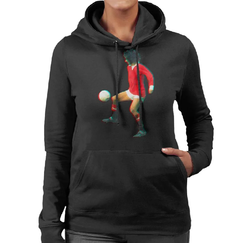 TV Times George Best Playing With Manchester United Women's Hooded Sweatshirt Hoodie with Mesh Breathable Sporty TV Times George Best Playing With Manchester United Women's Hooded Sweatshirt Hoodie with Mesh Breathable Sporty