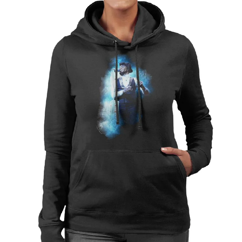 TV Times James Brown Retro Waistcoat 1979 Women's Hooded Sweatshirt Hoodie with Turtle Neck Cozy Winter TV Times James Brown Retro Waistcoat 1979 Women's Hooded Sweatshirt Hoodie with Turtle Neck Cozy Winter