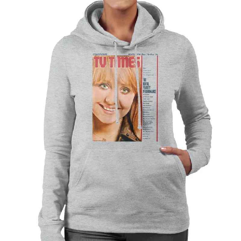 TV Times Lulu 1967 Cover Women's Hooded Sweatshirt Hoodie with Hem Ribbing Snug Secure TV Times Lulu 1967 Cover Women's Hooded Sweatshirt Hoodie with Hem Ribbing Snug Secure