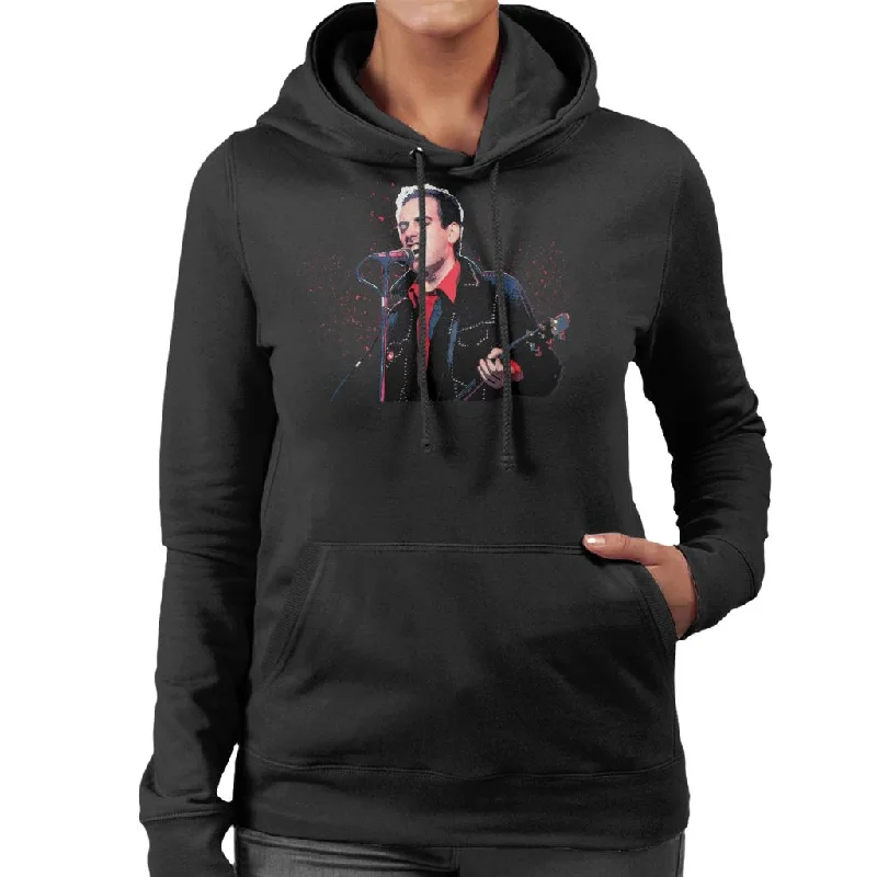 TV Times Mick Jones Of The Clash On Stage 1983 Women's Hooded Sweatshirt Hoodie with Hidden Zipper Minimalist Clean TV Times Mick Jones Of The Clash On Stage 1983 Women's Hooded Sweatshirt Hoodie with Hidden Zipper Minimalist Clean