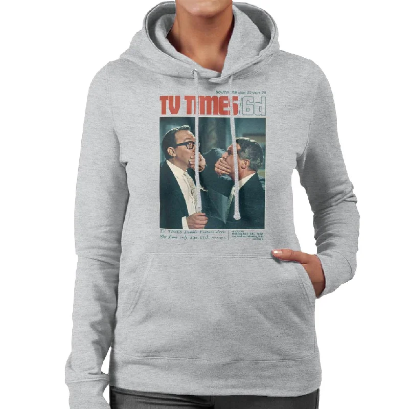 TV Times Morecambe And Wise Show 1966 Cover Women's Hooded Sweatshirt Hoodie with Drawstring Waist Adjustable Fitted TV Times Morecambe And Wise Show 1966 Cover Women's Hooded Sweatshirt Hoodie with Drawstring Waist Adjustable Fitted