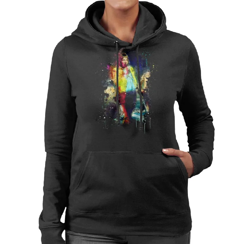 TV Times Rod Stewart Performing With The Faces Women's Hooded Sweatshirt Hoodie with Slim Fit Tailored Modern TV Times Rod Stewart Performing With The Faces Women's Hooded Sweatshirt Hoodie with Slim Fit Tailored Modern