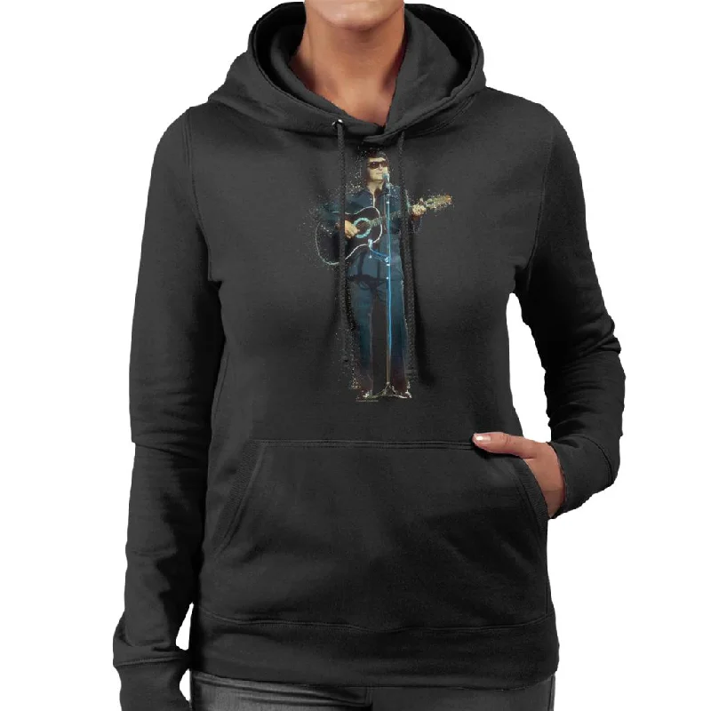 TV Times Roy Orbison Performing In 1976 Women's Hooded Sweatshirt Hoodie with Pattern Geometric Abstract TV Times Roy Orbison Performing In 1976 Women's Hooded Sweatshirt Hoodie with Pattern Geometric Abstract