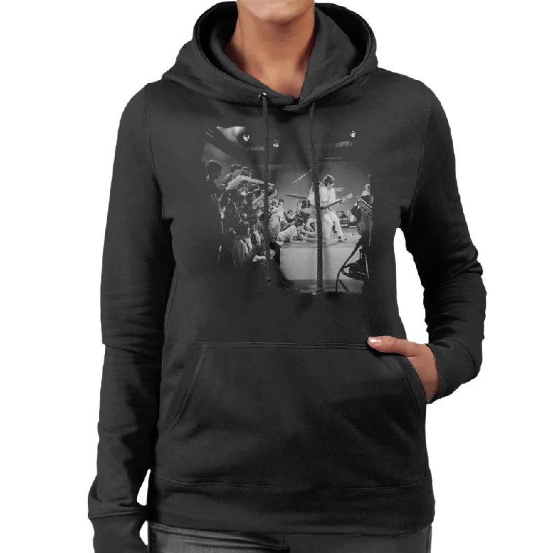 TV Times Small Faces Live 1966 Women's Hooded Sweatshirt Hoodie with Rhinestones Sparkly Elegant TV Times Small Faces Live 1966 Women's Hooded Sweatshirt Hoodie with Rhinestones Sparkly Elegant
