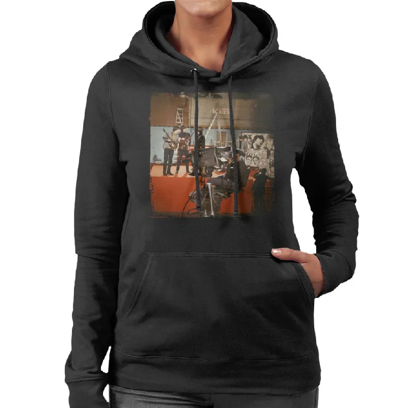 TV Times The Beatles Ready Steady Go Rehearsal Women's Hooded Sweatshirt Hoodie with Ribbed Hem Stretchable Secure TV Times The Beatles Ready Steady Go Rehearsal Women's Hooded Sweatshirt Hoodie with Ribbed Hem Stretchable Secure