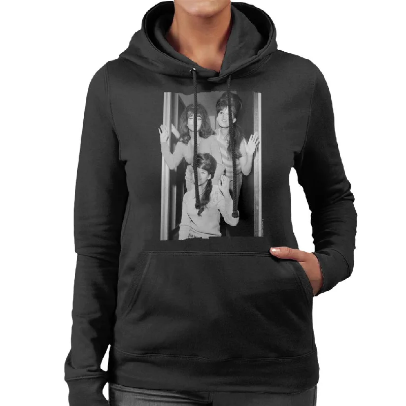 TV Times The Ronettes Wave Women's Hooded Sweatshirt Hoodie with Frayed Bohemian Relaxed TV Times The Ronettes Wave Women's Hooded Sweatshirt Hoodie with Frayed Bohemian Relaxed