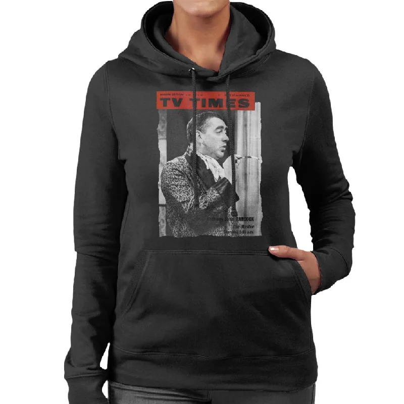 TV Times Tony Hancock 1963 Cover Women's Hooded Sweatshirt Hoodie with Hem Fringe Bohemian Relaxed TV Times Tony Hancock 1963 Cover Women's Hooded Sweatshirt Hoodie with Hem Fringe Bohemian Relaxed