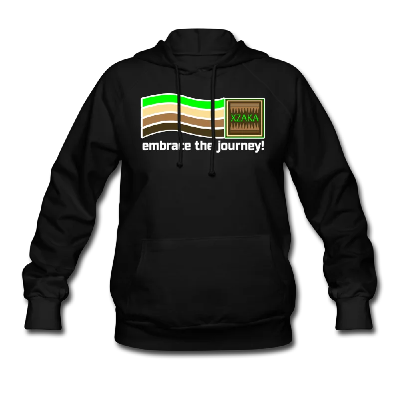 XZAKA Women "Embrace The Journey" Motivational Hoodie - W1286 Hoodie with Neon Bright Vibrant