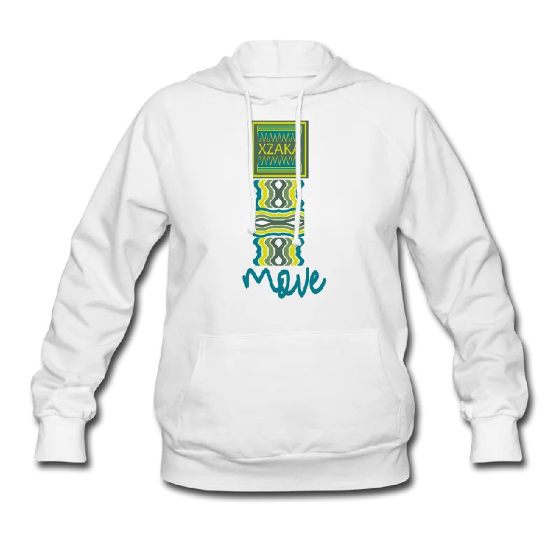 XZAKA - Women "MOVE" Motivational Hoodie -W1307 Hoodie with Half-Zip Sporty Casual