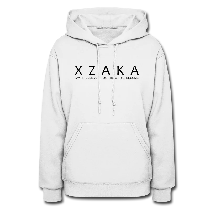 XZAKA - Women "Say It" Motivational Hoodie -BK 5029 Hoodie with Gradient Ombre Colorful