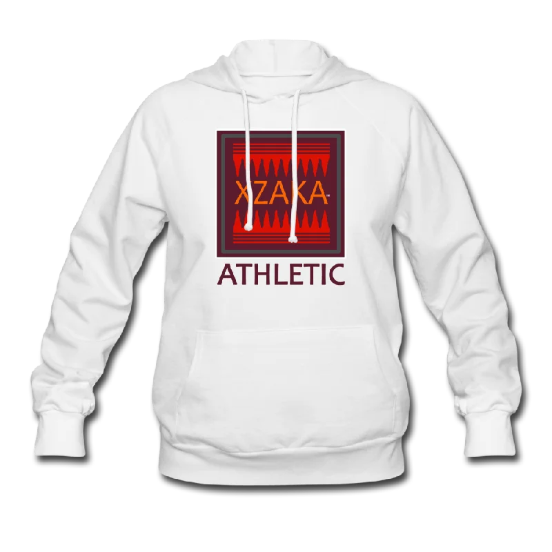 XZAKA Women Athletic Motivational Hoodie - W1282 Hoodie with Hem Applique Textured Unique