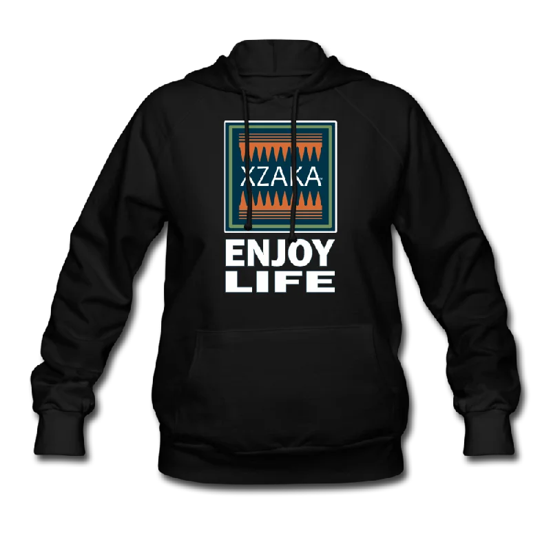 XZAKA Women " Enjoy Life" Motivational Hoodie - W1284 Hoodie with Typography Text Message