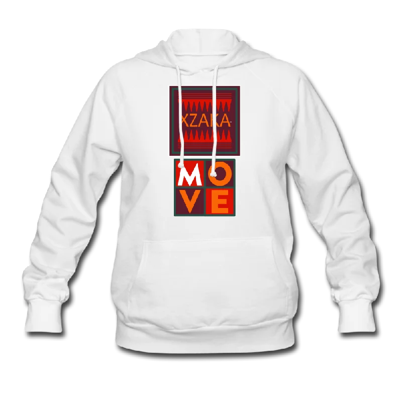 XZAKA Women "Move" Motivational Hoodie - W1273 Hoodie with Longline Fit Extended Stylish