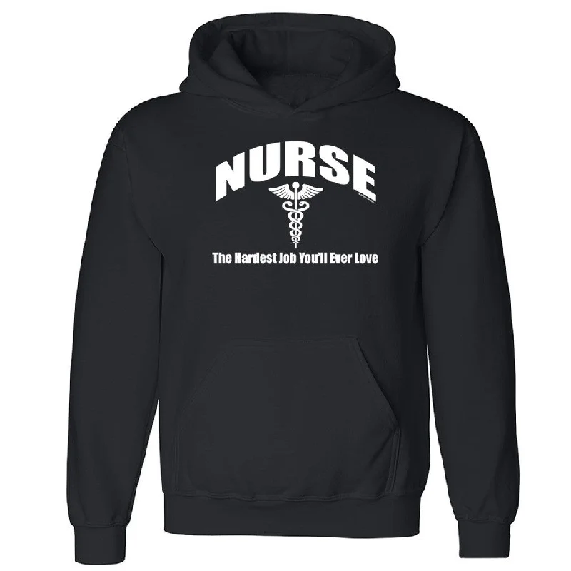 Zexpa Apparelâ„¢ Nurse The Hardest Love You'll Ever Love Unisex Hoodie Cool Hooded Sweatshirt Hoodie with Side Slits Relaxed Casual Zexpa Apparelâ„¢ Nurse The Hardest Love You'll Ever Love Unisex Hoodie Cool Hooded Sweatshirt Hoodie with Side Slits Relaxed Casual