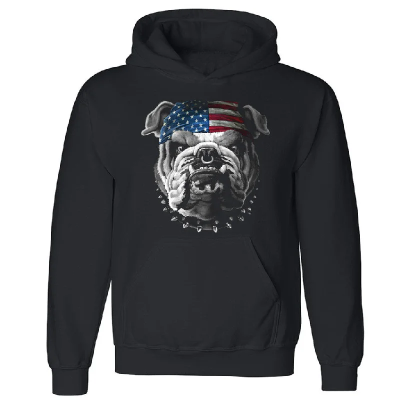 Zexpa Apparelâ„¢ USA Flag Bandana Bulldog Unisex Hoodie Patriotic 4th Of July Hooded Sweatshirt Hoodie with Relaxed Fit Easy Casual Zexpa Apparelâ„¢ USA Flag Bandana Bulldog Unisex Hoodie Patriotic 4th Of July Hooded Sweatshirt Hoodie with Relaxed Fit Easy Casual