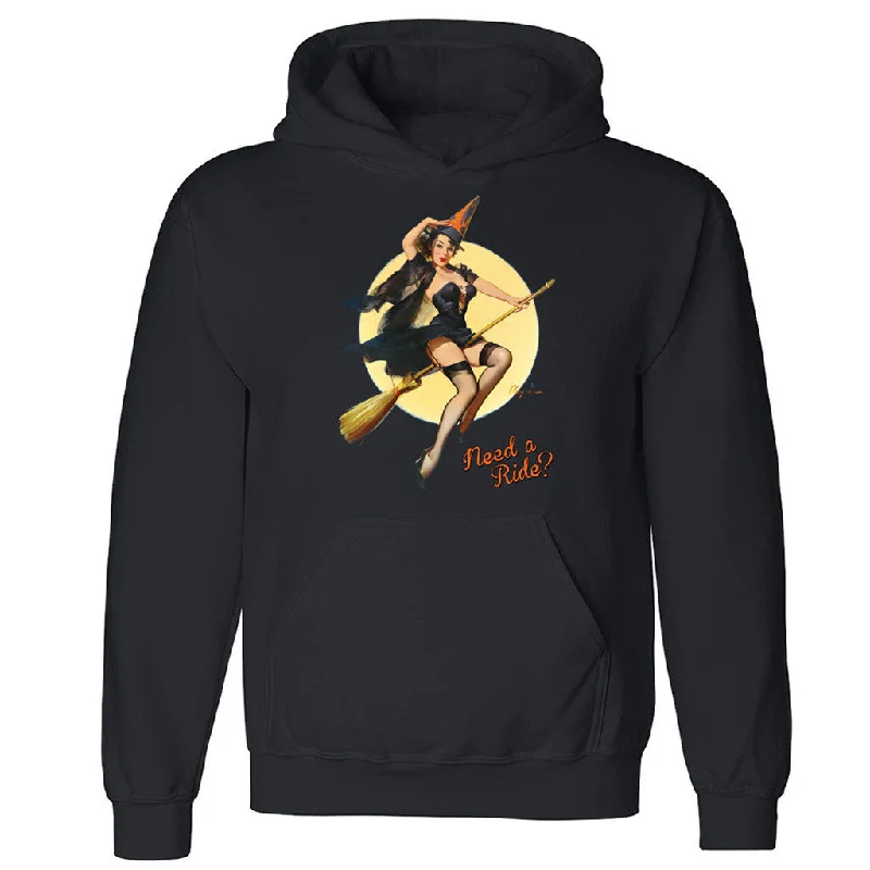 Zexpa Apparelâ„¢ Pin Up Riding High Unisex Hoodie Halloween Need A Ride Witch Hooded Sweatshirt Hoodie with Distressed Vintage Worn Zexpa Apparelâ„¢ Pin Up Riding High Unisex Hoodie Halloween Need A Ride Witch Hooded Sweatshirt Hoodie with Distressed Vintage Worn