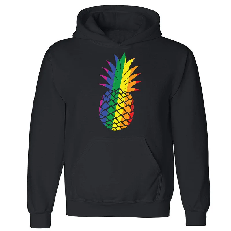 Zexpa Apparelâ„¢ Pineapple Rainbow Unisex Hoodie Gay Pride LGBT June 25 Proud Hooded Sweatshirt Hoodie with Contrast Stitching Detailed Premium Zexpa Apparelâ„¢ Pineapple Rainbow Unisex Hoodie Gay Pride LGBT June 25 Proud Hooded Sweatshirt Hoodie with Contrast Stitching Detailed Premium