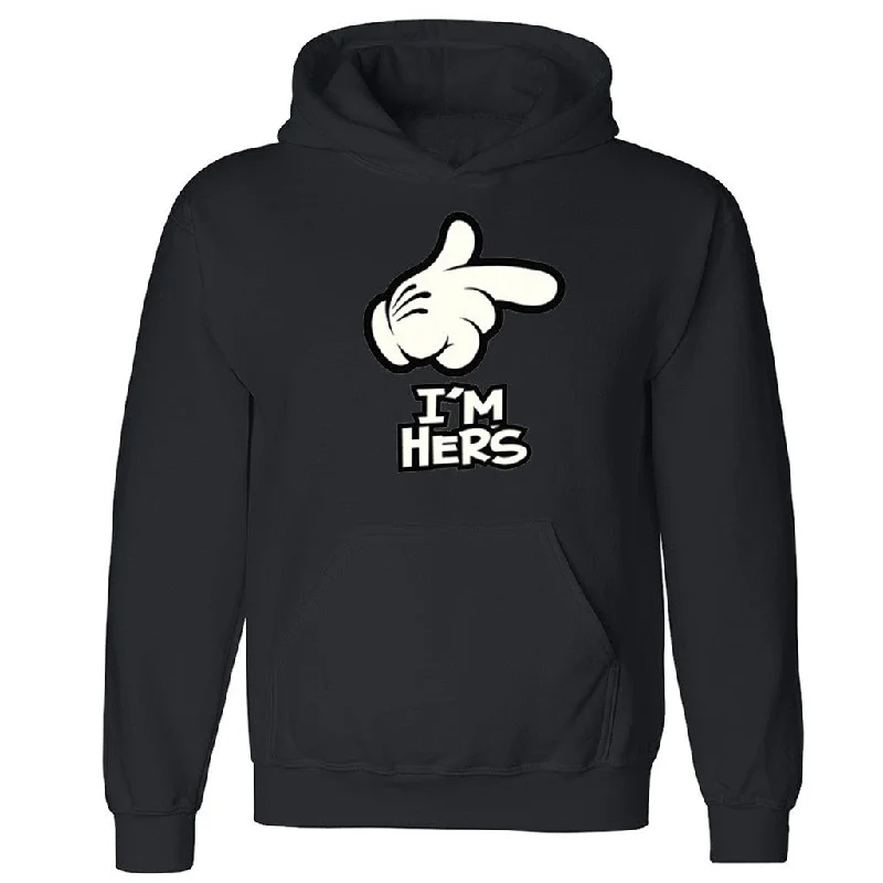 Zexpa Apparelâ„¢ I'm Hers Unisex Hoodie Cartoon Hand Couple Matching Valentines Hooded Sweatshirt Hoodie with Fur Luxurious Winter Zexpa Apparelâ„¢ I'm Hers Unisex Hoodie Cartoon Hand Couple Matching Valentines Hooded Sweatshirt Hoodie with Fur Luxurious Winter