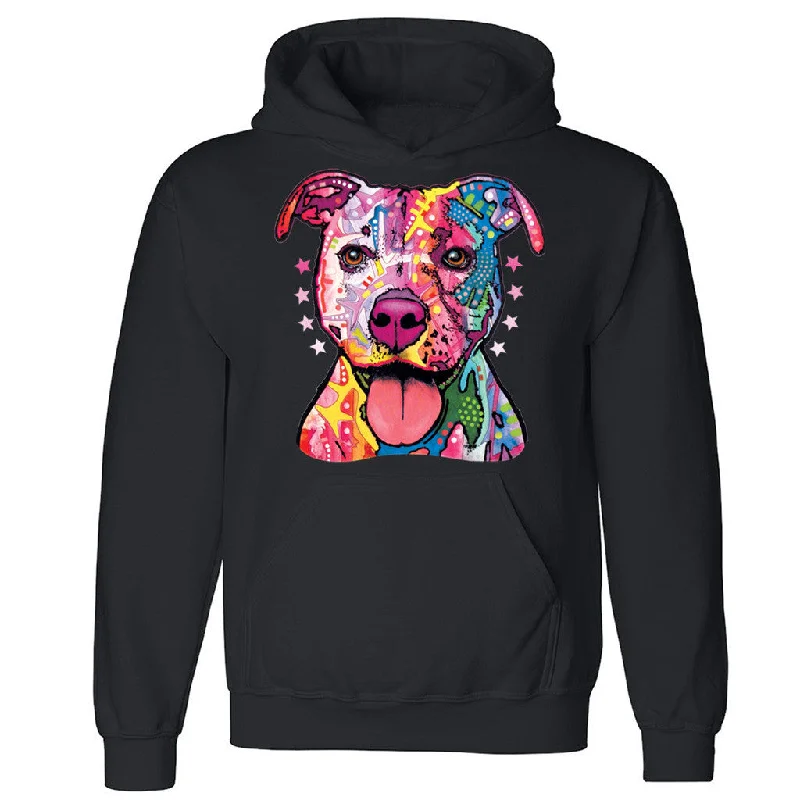 Zexpa Apparelâ„¢ Retro Colored Pit bull Unisex Hoodie bull terrier dog breed Hooded Sweatshirt Hoodie with Patch Decorative Personalized Zexpa Apparelâ„¢ Retro Colored Pit bull Unisex Hoodie bull terrier dog breed Hooded Sweatshirt Hoodie with Patch Decorative Personalized