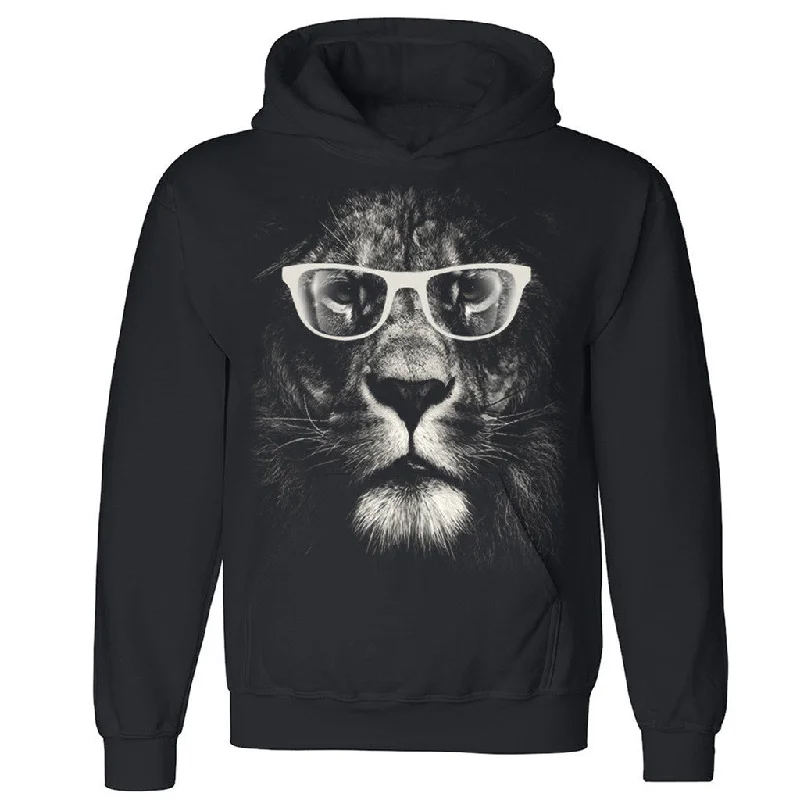 Zexpa Apparelâ„¢ Old Lion With Glasses Unisex Hoodie Whole Garment Print Hooded Sweatshirt Hoodie with Double Zipper Versatile Adjustable Zexpa Apparelâ„¢ Old Lion With Glasses Unisex Hoodie Whole Garment Print Hooded Sweatshirt Hoodie with Double Zipper Versatile Adjustable