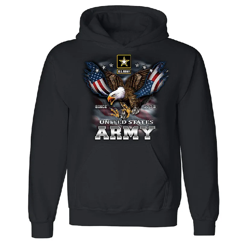 Zexpa Apparelâ„¢ United States Army Eagle Unisex Hoodie US Army Veteran USA Hooded Sweatshirt Hoodie with Cuffed Sleeves Snug Secure Zexpa Apparelâ„¢ United States Army Eagle Unisex Hoodie US Army Veteran USA Hooded Sweatshirt Hoodie with Cuffed Sleeves Snug Secure