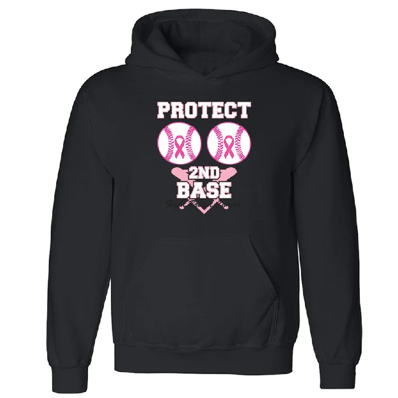 Zexpa Apparelâ„¢ Protect Second Base Unisex Hoodie Breast Cancer Awareness Run Hooded Sweatshirt Hoodie with Applique Textured Unique Zexpa Apparelâ„¢ Protect Second Base Unisex Hoodie Breast Cancer Awareness Run Hooded Sweatshirt Hoodie with Applique Textured Unique