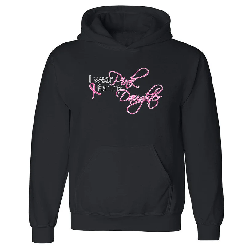 Zexpa Apparelâ„¢ I Wear Pink For My Daughter Unisex Hoodie Breast Cancer Month Hooded Sweatshirt Hoodie with Mesh Breathable Sporty Zexpa Apparelâ„¢ I Wear Pink For My Daughter Unisex Hoodie Breast Cancer Month Hooded Sweatshirt Hoodie with Mesh Breathable Sporty