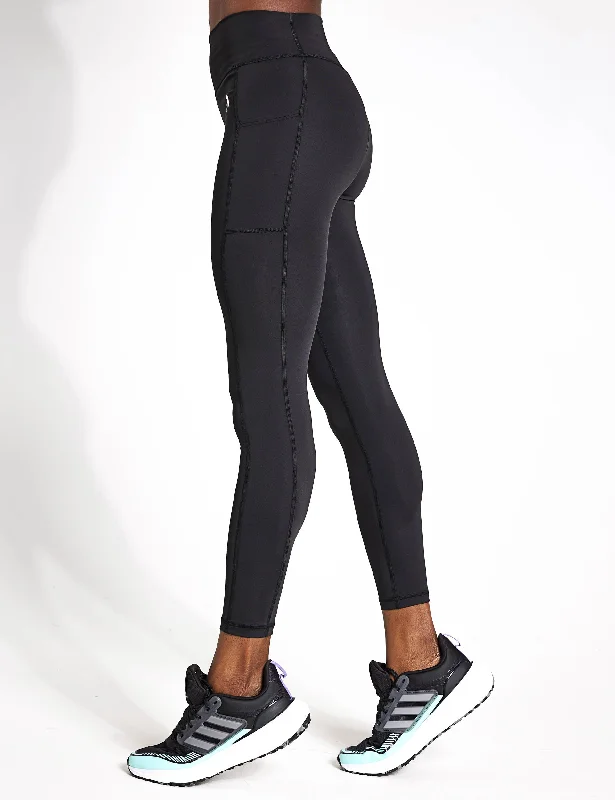 Optime Full-Length Leggings - Black Trendy High-Compression Leggings