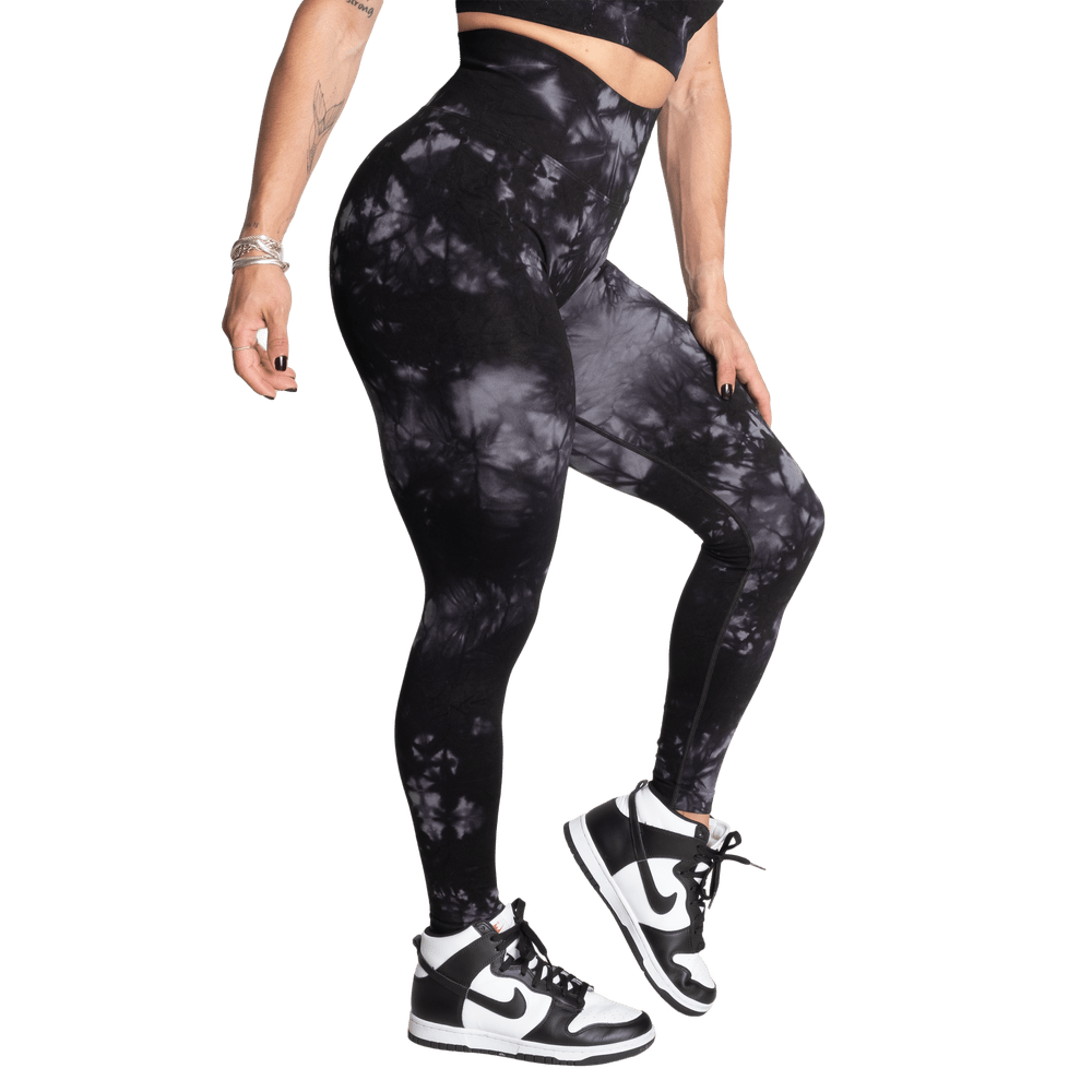 Better Bodies Entice Scrunch Leggings - Black Tie Dye Comfortable Classic Yoga Leggings