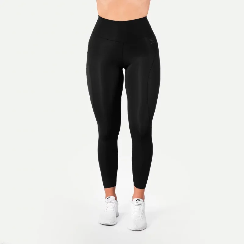 Better Bodies High Waist Leggings - Black Elegant Printed Leggings with Pockets