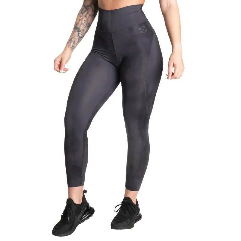 Better Bodies High Waist Leggings - Dark Grey Grunge Stylish Camo Print Leggings