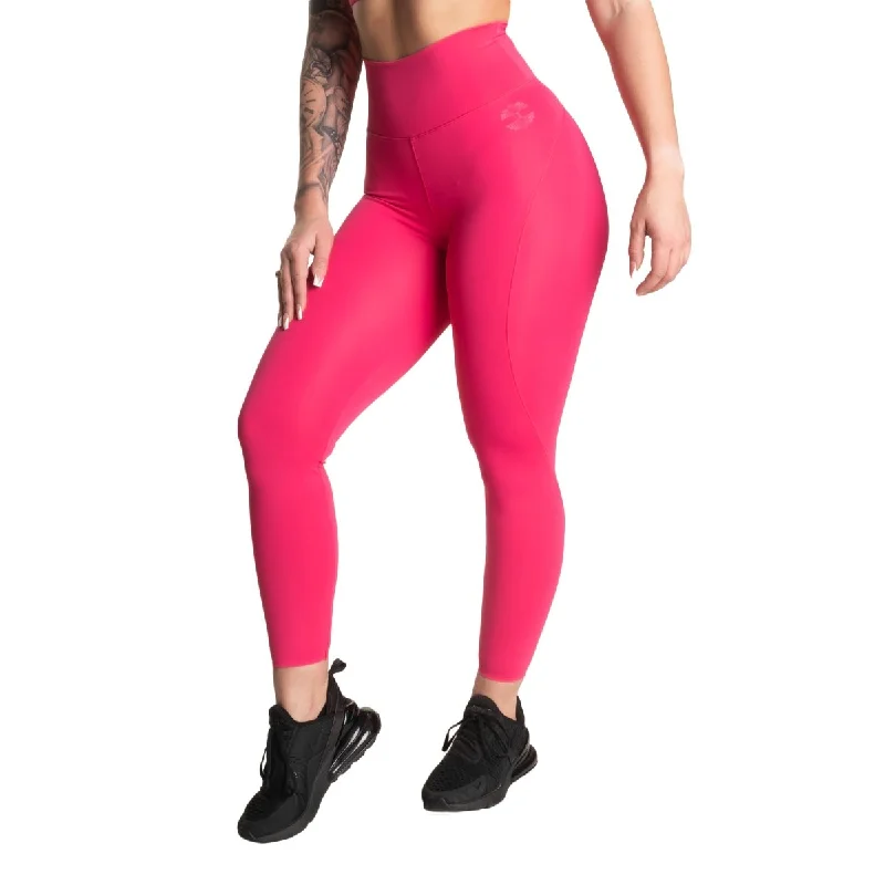 Better Bodies High Waist Leggings - Hot Pink Trendy Ombre Effect Leggings